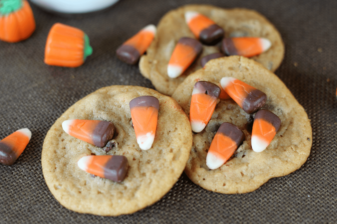 Candy Corn Chocolate Chip Cookies