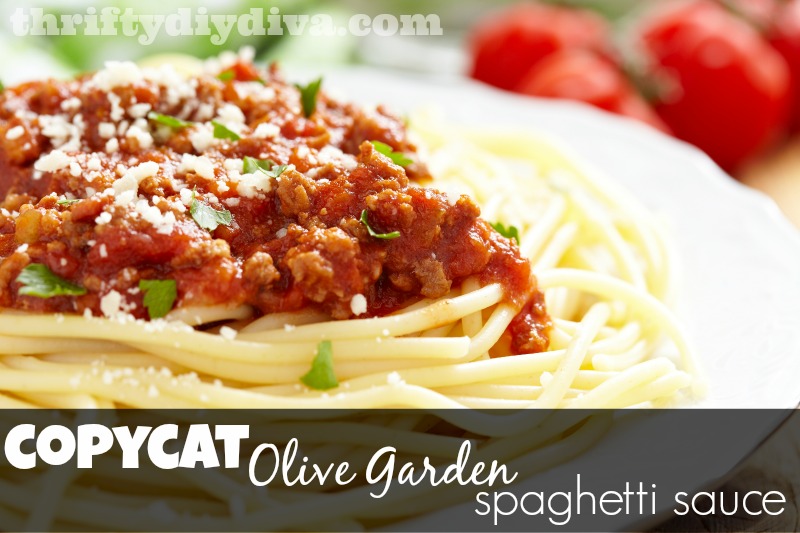 Copycat Olive Garden Spaghetti Sauce Recipe Thrifty Diy Diva