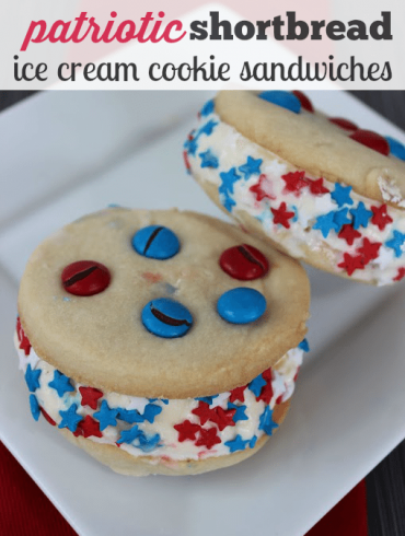 Patriotic Ice Cream Cookie Sandwiches