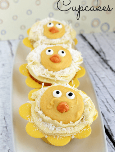 Easter Chick Cupcakes with Coconut