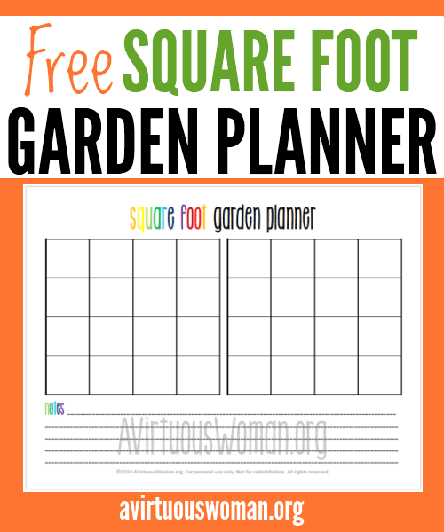 Free Square Foot Garden Planner Printable Thrifty Diy Diva