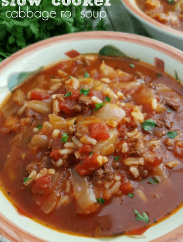 SlowCooker Crockpot Cabbage Roll Soup Recipe