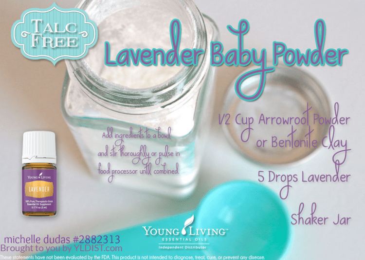Talc Free Lavender Essential Oils Baby Powder recipe