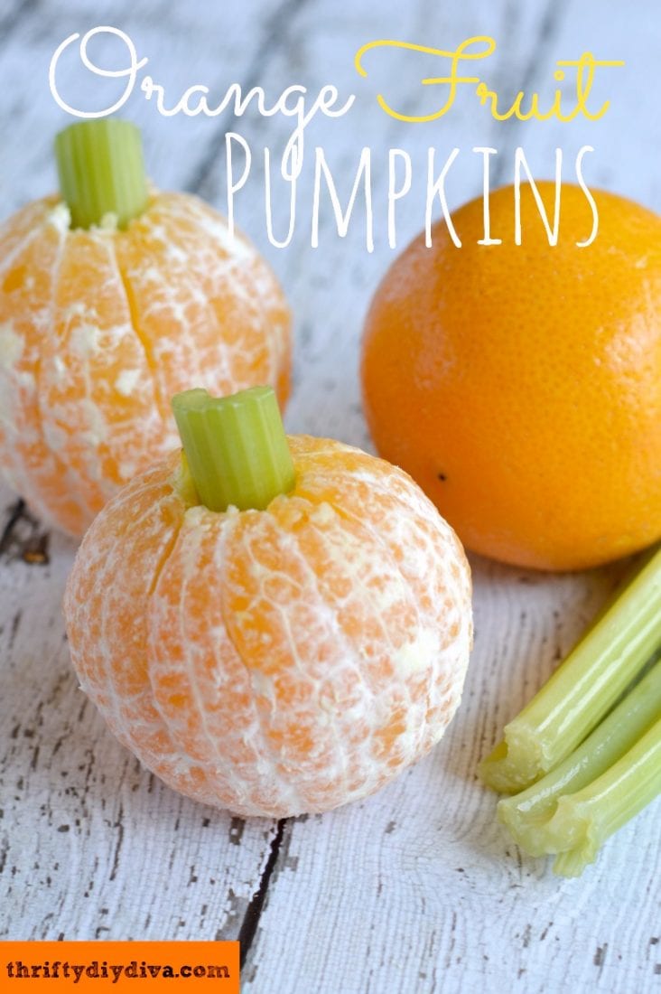 Orange Fruit Pumpkins a Healthy Halloween Treat