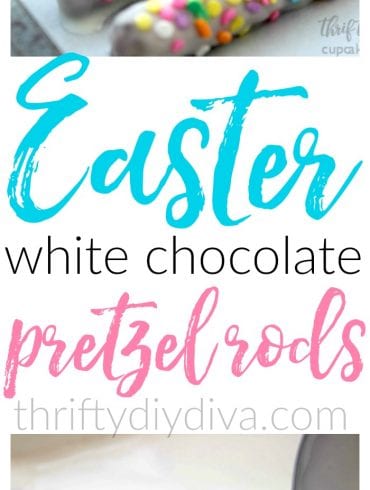 Easter White Chocolate Pretzel Rods