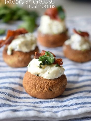 Bacon Cheese Mushrooms Appetizer