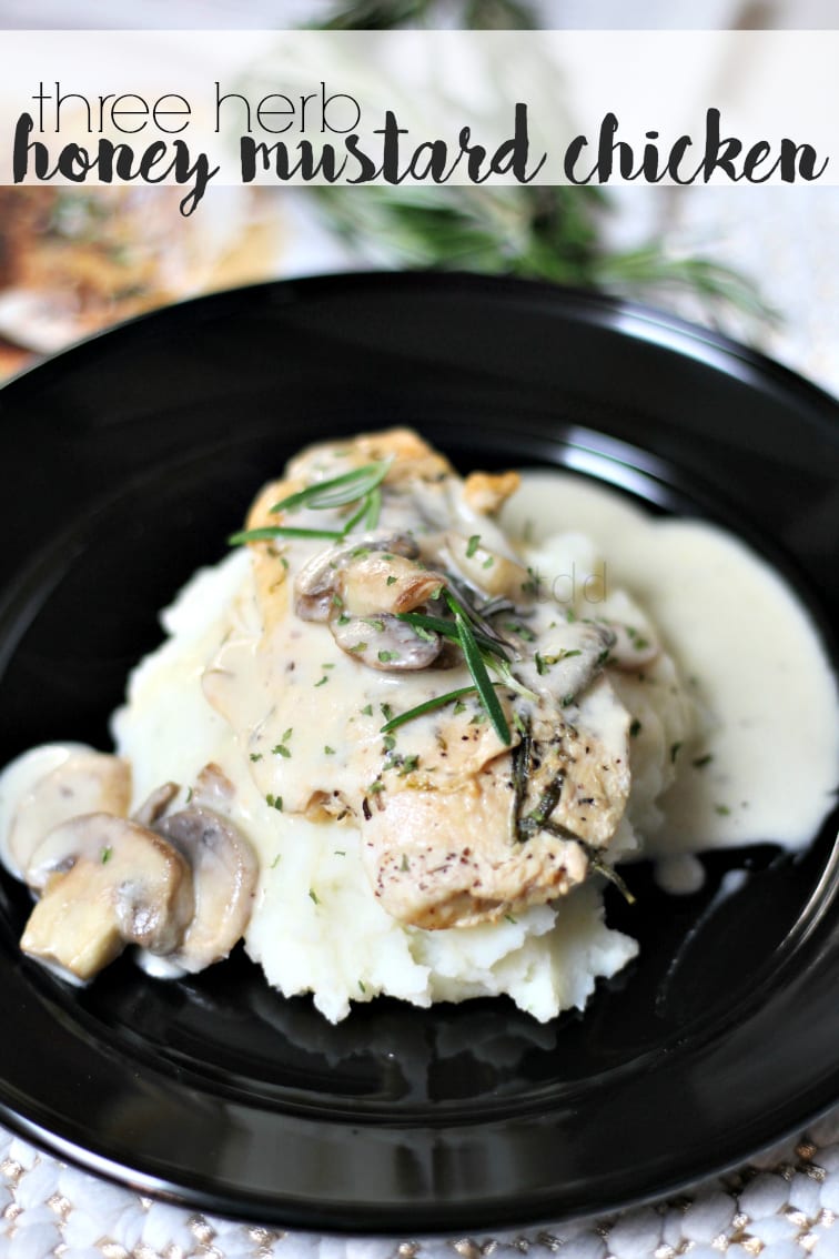 Three Herb Honey Mustard Chicken - Easy Weeknight Dinner Recipe Ideas