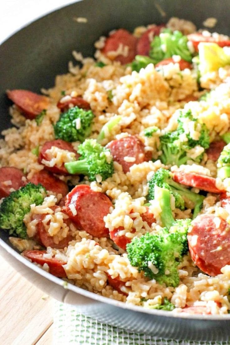 Smoked Sausage & Rice Skillet from All Things Mama