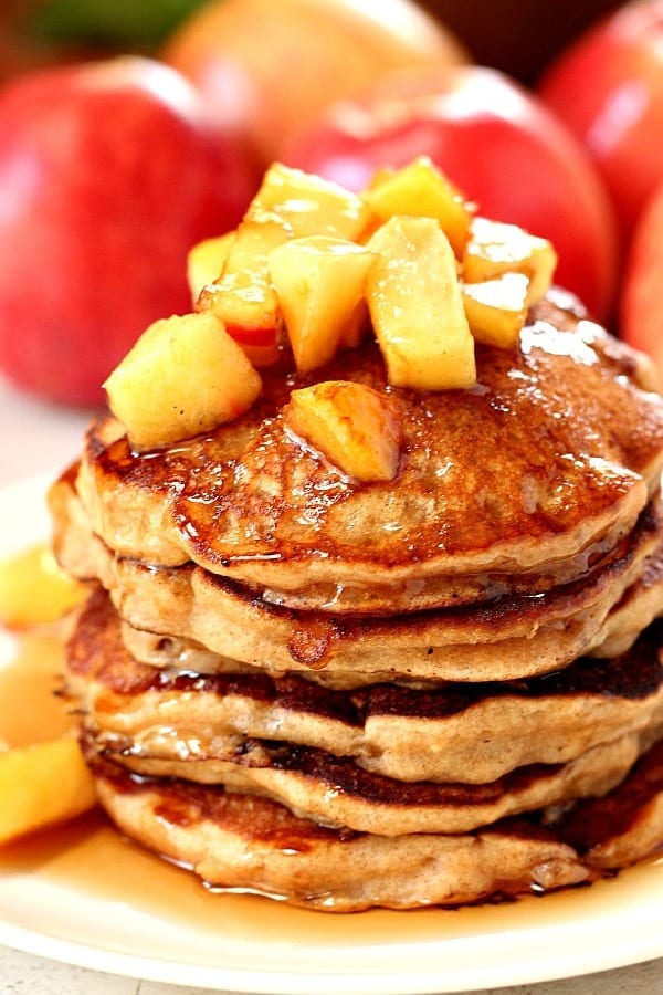 Apple Cider Pancakes from Crunchy Creamy Sweet