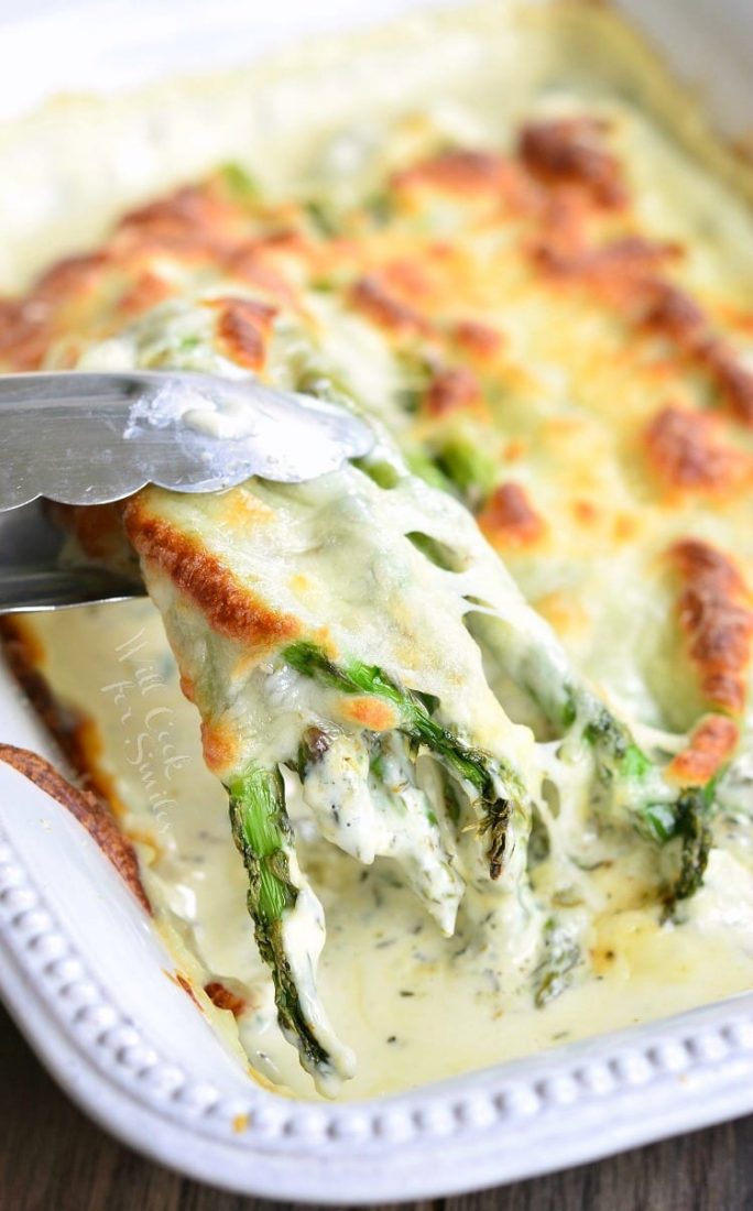 Creamy Italian asparagus
