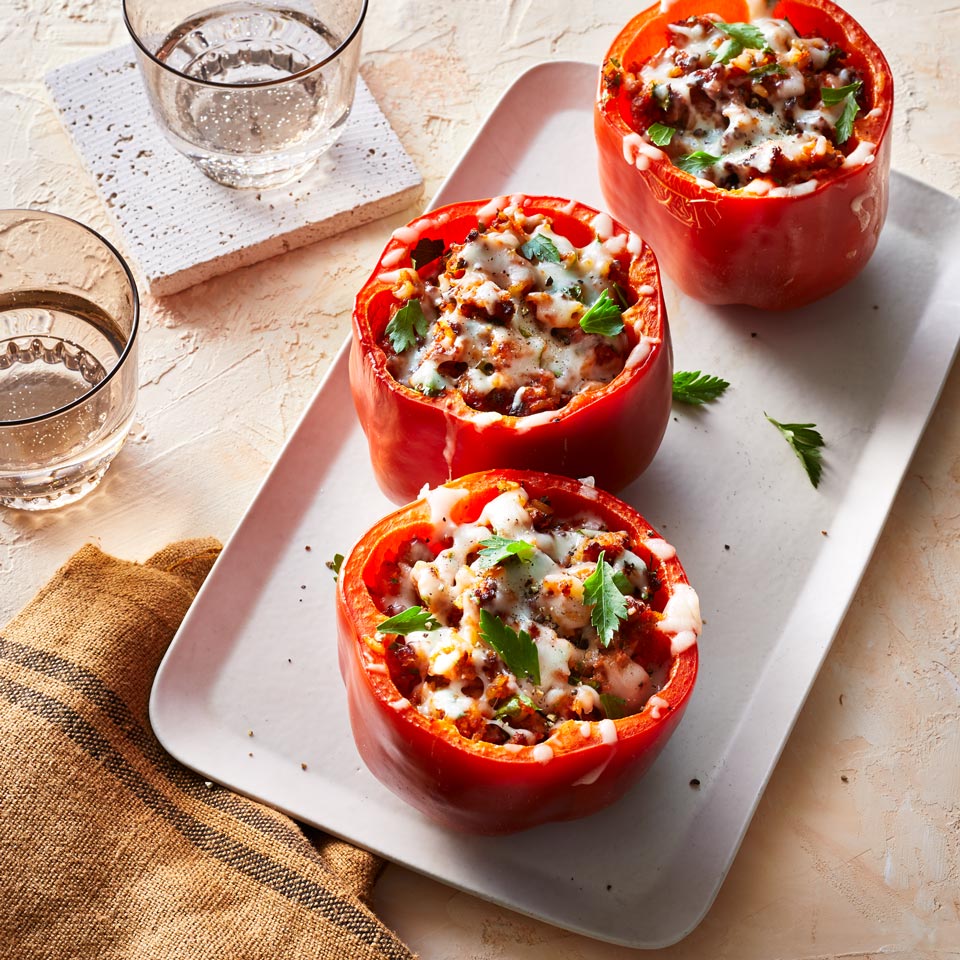 air fryer turkey stuffed peppers