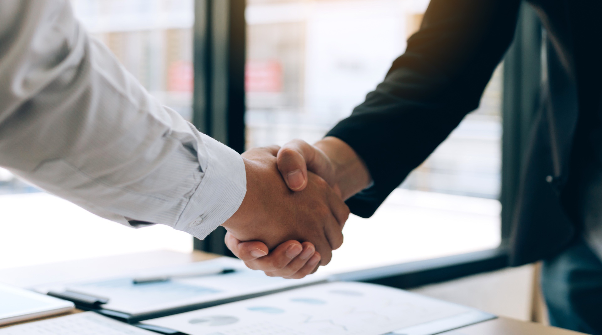 Men shaking hands