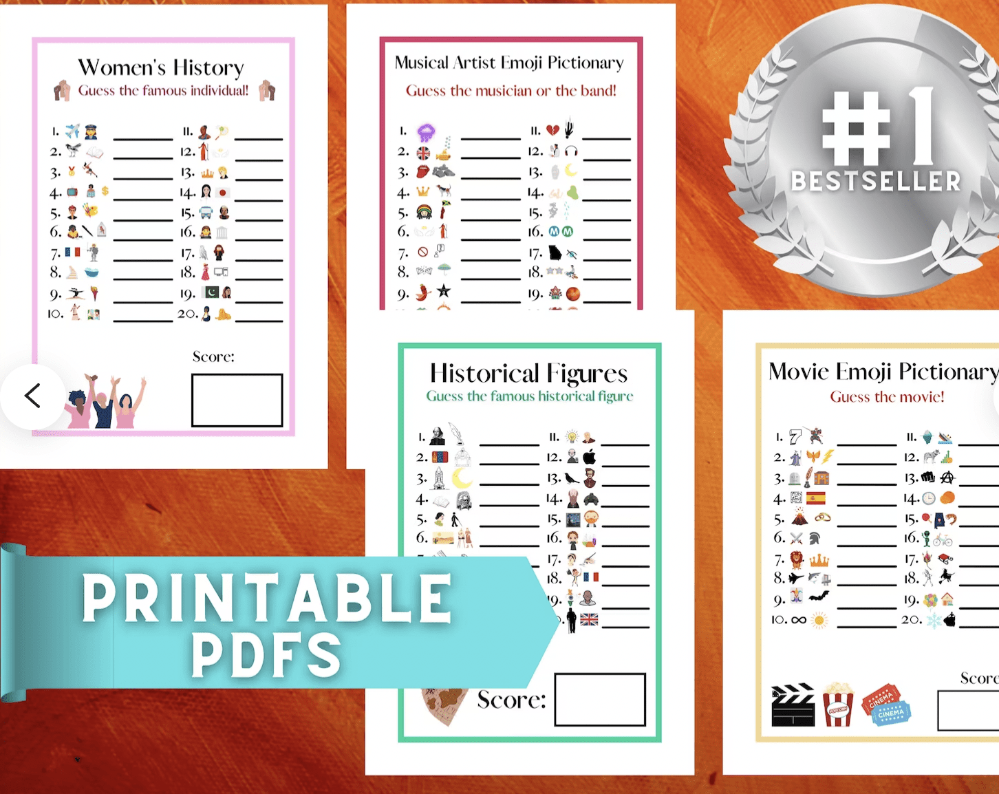 Emoji Pictionary Trivia Bundle