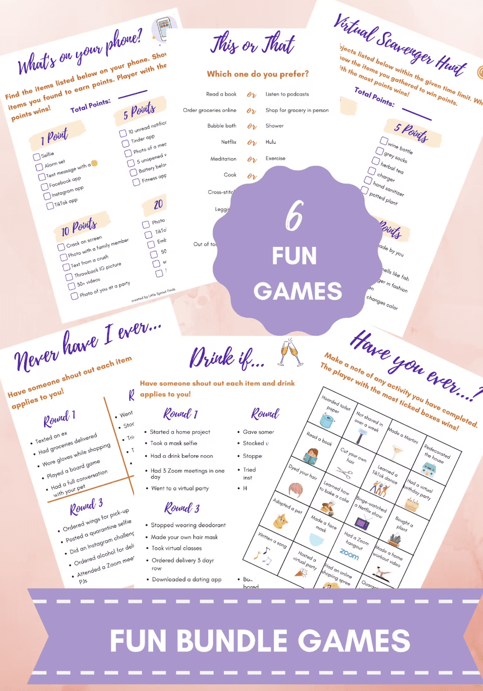 Fun Printable Games Bundle