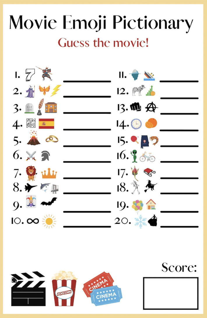 Movie Emoji Pictionary
