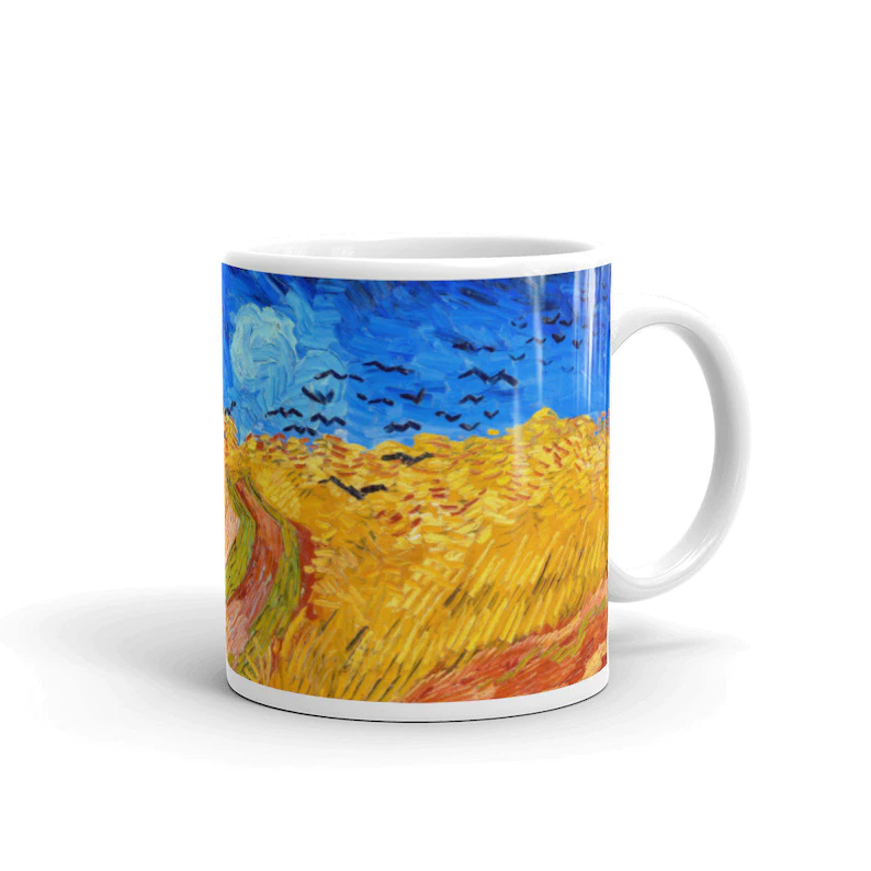 Wheat Field With Crows Mug