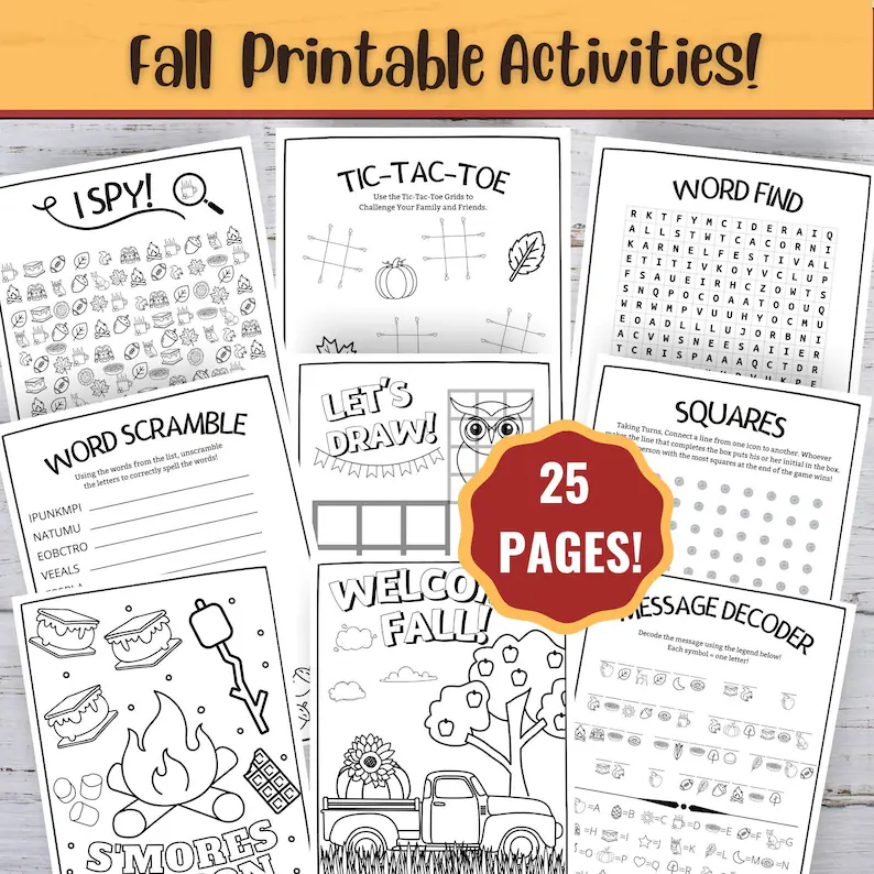 Fall Printable Activities